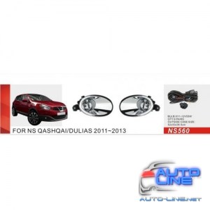 Фары дополнительные Nissan Qashqai 2010-13/NS-560/H11-12V55W/эл.проводка (NS-560)