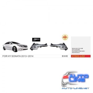 Фары дополнительные Hyundai Sonata/2013-14/HY-603L/H8-12V35W+LED-4W/FOG+DRL (HY-603-LED 2в1)