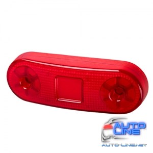 Повторитель габарита (овал) 21 LED NEON 12/24V красный (KOD 34-red)