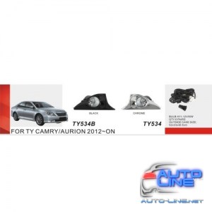 Штатные противотуманные фары Toyota Camry 50 2011-14/TY-534B/H11-12V55W/эл.проводка (TY-534B Black)
