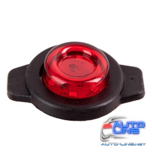 Повторитель габарита (круглый) LED 12/24V красный плоский 43*60*25мм (TH-306/1-red)