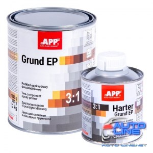 APP Грунт эпоксидный двухкомпонентный грунт + отвердитель Grund EP 3:1, серый 1l+0.2l (021201 + 021202)