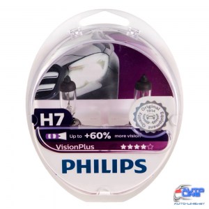 Автолампа Philips Vision Plus H7 +60% 12V 55W PX26d 2 шт. (12972VPS2) (12972VPS2)