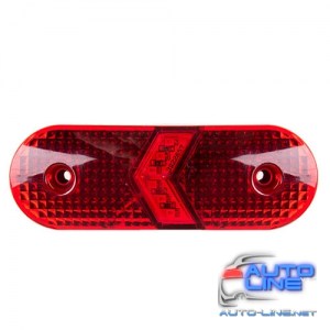 Повторитель габарита (овал стрелки) 6 LED 12/24V красный (EK-135 red)