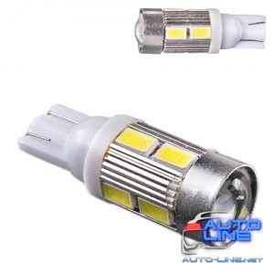 Лампа PULSO/габаритная/LED T10/10SMD-5630/12v/1w/400lm White (LP-134046)