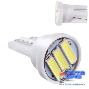 Лампа PULSO/габаритная/LED T10/3SMD-7020/12v/0.5w/120lm White (LP-121239)