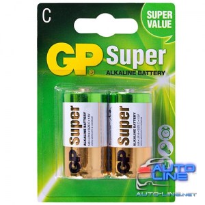 Батарейка GP SUPER ALKALINE 1.5V 14A-U2 щелочная, LR14, С (4891199000010)
