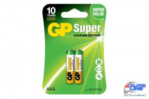 Батарейка GP SUPER ALKALINE 1.5V 24A-U2 щелочная, LR03, AAA (4891199000041)