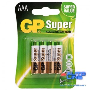 Батарейка GP SUPER ALKALINE 1.5V 24A-U4 щелочная, LR03, AAA (4891199000058)
