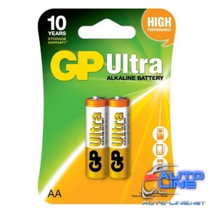 Батарейка GP ULTRA ALKALINE 1.5V 15AU-U2 щелочная, LR6, АА (4891199027581)