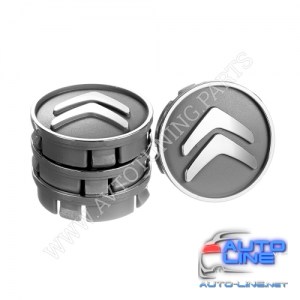 Заглушка колесного диска Citroen 60x55 серый ABS пластик (4шт.) 50023 (50023)