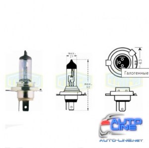 Лампа автомобильная Галогенная лампа для фары Trifa H4 12V 60/55W Xenon blue (61661)
