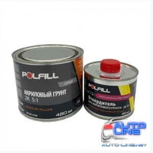 Polfill Грунт акриловый Polfill 5:1 Eco 0.4l серый+зат.0,08l (43198)