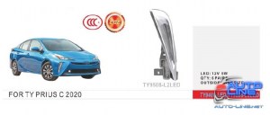 Фары доп.модель Toyota Prius C 2020-/TY-9508-L2L/LED-12V5W/DRL+TURN/эл.проводка (TY-9508-L2LED 2в1)