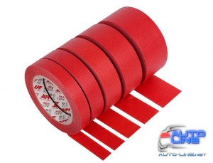 APP Скотч малярный Red Tape 24mm*45м 110 град C красный водонепроницаемый (070252)