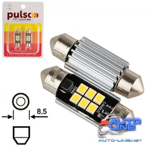 Лампа PULSO/софитная/LED C5W /36мм/CANBUS/9SMD-2835/12v/2,9W/315lm White (LP-36C5W)