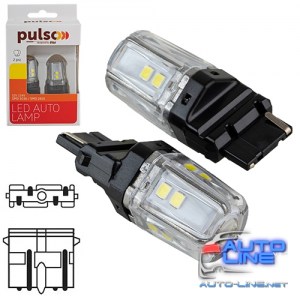 Лампа PULSO/габаритная/LED 3156/W2.5x16q/12SMD-2835/1контакт/9-36v/550lm/WHITE (LP-64156W)