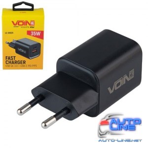 Сетевое зарядное устройство VOIN 35W, 1 USB, QC3.0 18W + 1 PD 35W (LC-36525)