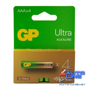 Батарейка GP ULTRA ALKALINE 1.5V 24AU21-SB4 щелочная, LR03, ААА (4891199218255)