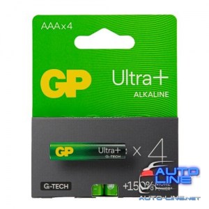 Батарейка GP ULTRA PLUS ALKALINE 1.5V 24AUP21-SB4 щелочная, LR03 AUP, AAA (4891199203985)