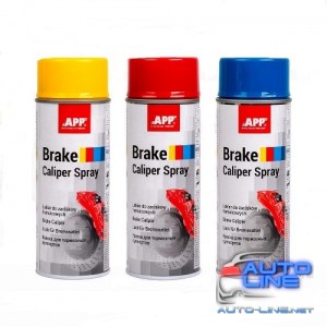 APP Краска аэрозольная Brake Caliper Spray, 400 мл, для тормозных суппортов жёлтая (210151)