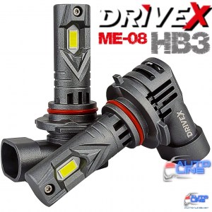 LED-лампы HB3/9005 под галогенку 36Вт 9-32В  - DriveX ME-08 HB3(9005) 36W 6000K LED (комплект)