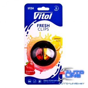 Освежитель воздуха Vitol Fresh Clips на обдув Strawberry+Lemon