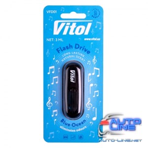 Освежитель воздуха Vitol Flash Drive на обдув Blue Ocean