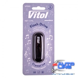 Освежитель воздуха Vitol Flash Drive на обдув Crystal Ice