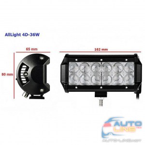 AllLight 4D-36W 12 chip cree spot 9-30V — дополнительная LED-фара дальнего света