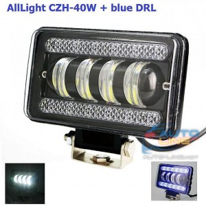 AllLight CZH-40W + blue DRL — дополнительная LED-фара ближнего света со стробоскопом