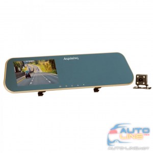 Aspiring Reflex 1 - зеркало-накладка с Full HD регистратором, двухканальная запись