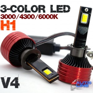 B-Power H1 LED CAN N3C V4 3000K/4300K/6000K - трехцветные LED-лампы H1 3000K/4300K/6000K