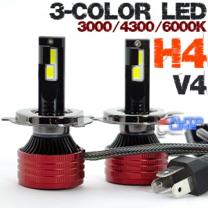 3-цветные LED-лампы H4 - B-Power H4 LED CAN N3C V4 3000K/4300K/6000K - трехцветные LED-лампы H4 3000K/4300K/6000K