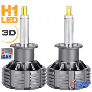 B-Power LED NX H1 6000K 28000Lm — 6000K мощные 3D LED-лампы H1 для линз и рефлекторной оптики, с углом свечения 360 градусов, 6000K/28000Lm