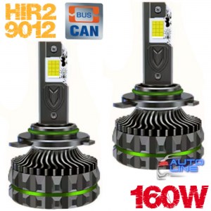 B-Power LED XL1 HIR2/9012 6000K 40000Lm 160W CAN — автомобильные мощные LED-лампы HIR2/9012 с обманкой, 4 медные трубки