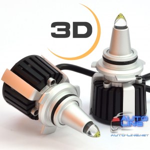 B-Power SL LED R10 9012 (HIR2) CAN 6000K 25000Lm 120W — мощные 3D лазерные лампы 9012 (HIR2) для линзованной оптики, с углом свечения 360 градусов, 6000K