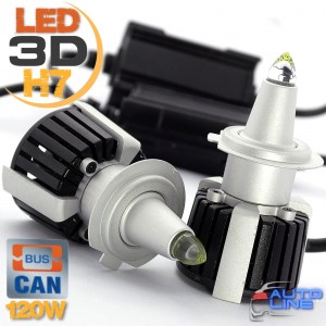 B-Power SL LED R10 H7 CAN 6000K 25000Lm 120W — мощные 3D лазерные лампы H7 для линзованной оптики, с углом свечения 360 градусов, 6000K