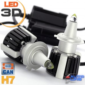 B-Power SL LED R10 H7 CAN 6000K 25000Lm 120W — мощные 3D лазерные лампы H7 для линзованной оптики, с углом свечения 360 градусов, 6000K