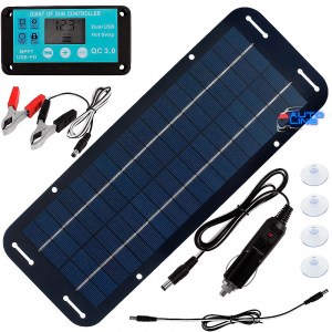 B-Power Solar Charger Kit 12-18V V1 With Controller 30A - портативная солнечная панель для зарядки автоакуумулятора, телефонов и ноутбуков