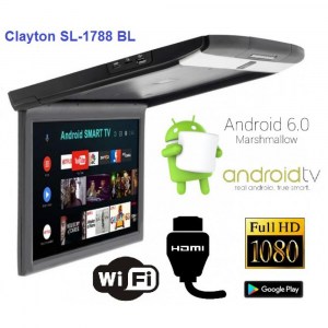 Clayton SL-1788 BL (черный) Android - автомобильный потолочный монитор ANDROID