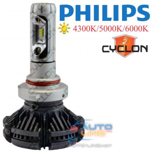 Cyclone LED 9005 6000K 6000Lm type 7 v2 — светодиодная лампа HB3 (9005) 3000K/6000K/8000K, Philips ZES LED