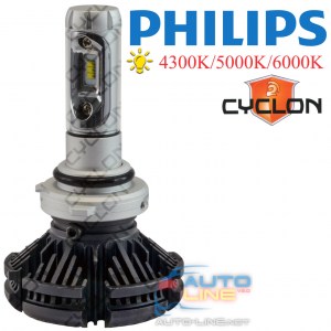 Cyclone LED 9006 6000K 6000Lm type 7 v2 — светодиодная лампа HB4 (9006) 3000K/6000K/8000K, Philips ZES LED