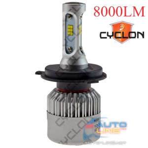 Cyclon LED H4 Hi/Low 5000K 8000Lm CSP type 8 v2 — светодиодная лампа H4 5000K, CSP