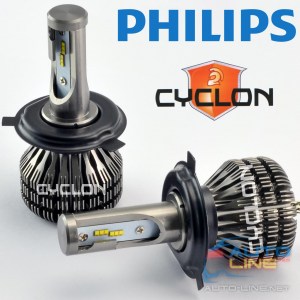 Cyclon LED H4 H/L 6000K 3000Lm PH type 10 — светодиодная лампа H4 6000K, Philips ZES LED