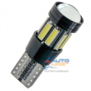Cyclon T10-067 CAN 7020-10 12V MJ — автомобильная безцокольная светодиодная лампа T10 с линзой, CAN