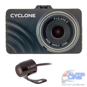 CYCLONE DVF-74 v2 - автомобильный видеорегистратор с 2 камерами