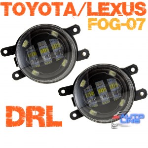 Cyclone FOG-07 Toyota 45W+DRL 3,5 5000K - штатные противотуманные LED-фары TOYOTA и LEXUS с ходовыми огнями