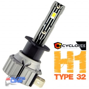Cyclone LED H1 6000K type 32 — автомобильная LED-лампа H1 с пассивным охлаждением