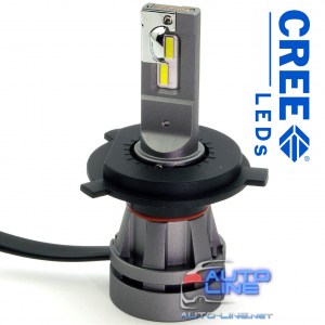 Cyclone LED H4 H/L 5000K 5100Lm CR type 27S — автомобильная LED-лампа H4 с регулировкой угла наклона, 5000K/5100Lm, CREE LEDs
